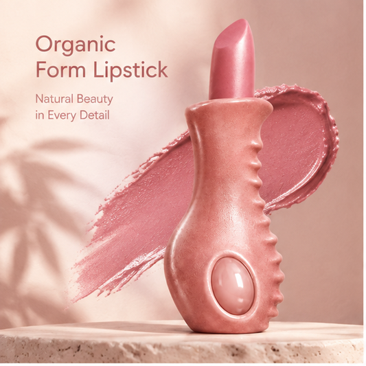 Organic Form Sculptural Lipstick – Silky Smooth Moisturizing Lip Color with Ergonomic Spine Grip