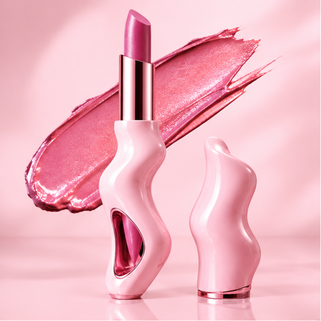 Sculptural Wavy Satin Shine Lipstick – Rich Color Creamy Hydrating Long-Lasting Lip Color
