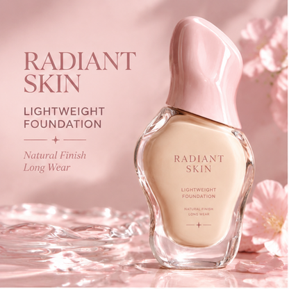 Radiant Skin Lightweight Liquid Foundation – Long-Wear Breathable Natural Finish for a Healthy Glow