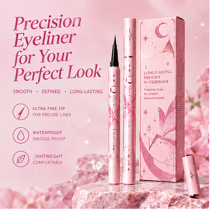 0.01mm Ultra-Fine Precision Liquid Eyeliner – 24H Waterproof Smudge-Proof Quick-Drying Black Pen
