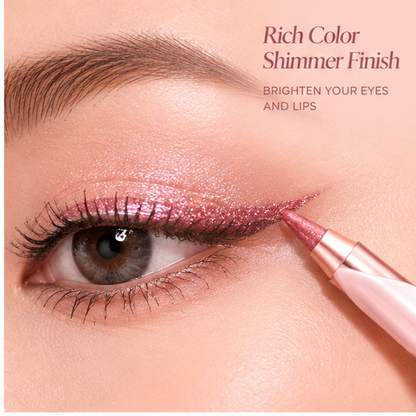 2-in-1 Shimmer Eye & Lip Pencil with Magnetic Cap – Creamy Long-Lasting Waterproof Glitter Multi-Use Crayon