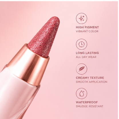 2-in-1 Shimmer Eye & Lip Pencil with Magnetic Cap – Creamy Long-Lasting Waterproof Glitter Multi-Use Crayon
