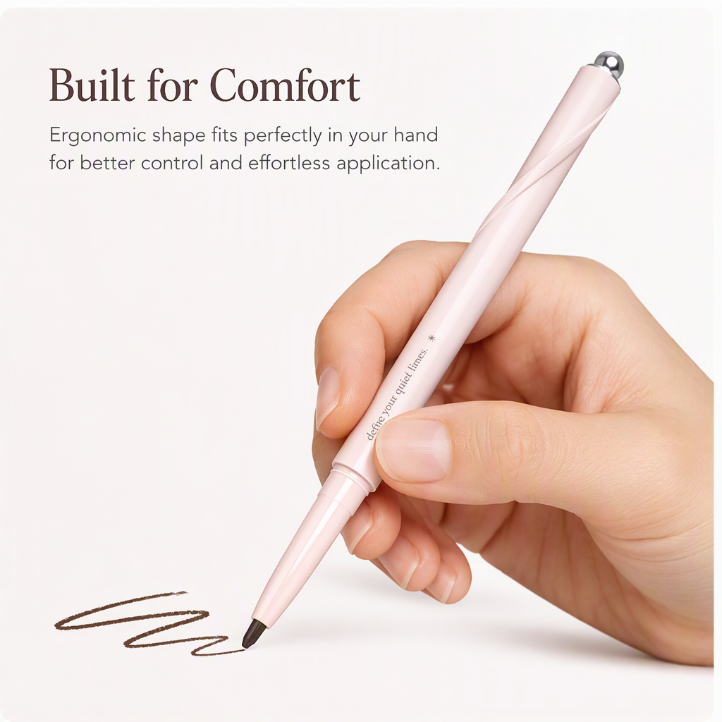 Ergonomic Twist-Up Gel Eyeliner Pencil – Ultra-Fine No-Sharpening Waterproof Smudge-Proof Liner
