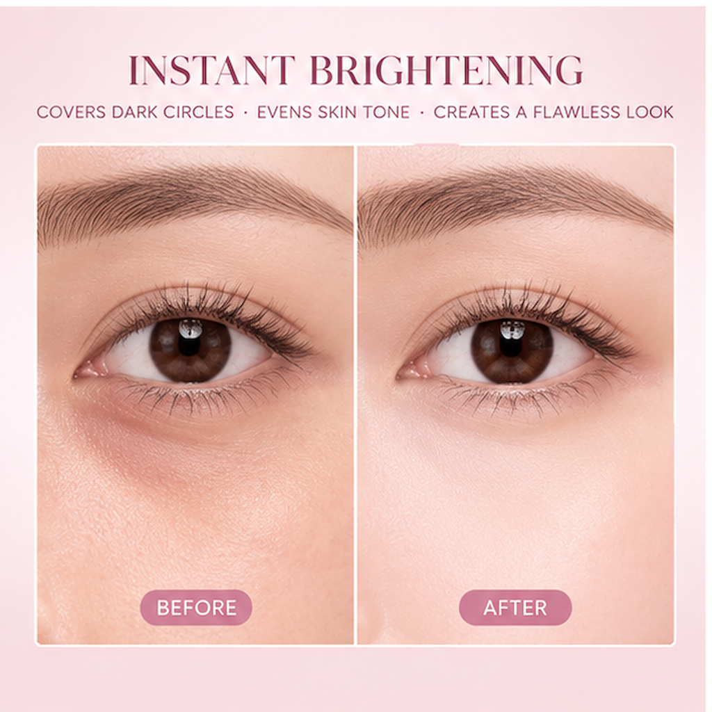 Radiant Skin Concealer with Precision Doe-Foot Applicator – Long-Wear Brightening & Flawless Dark Circle Coverage
