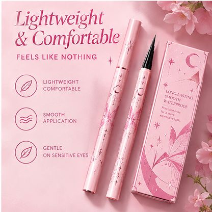0.01mm Ultra-Fine Precision Liquid Eyeliner – 24H Waterproof Smudge-Proof Quick-Drying Black Pen