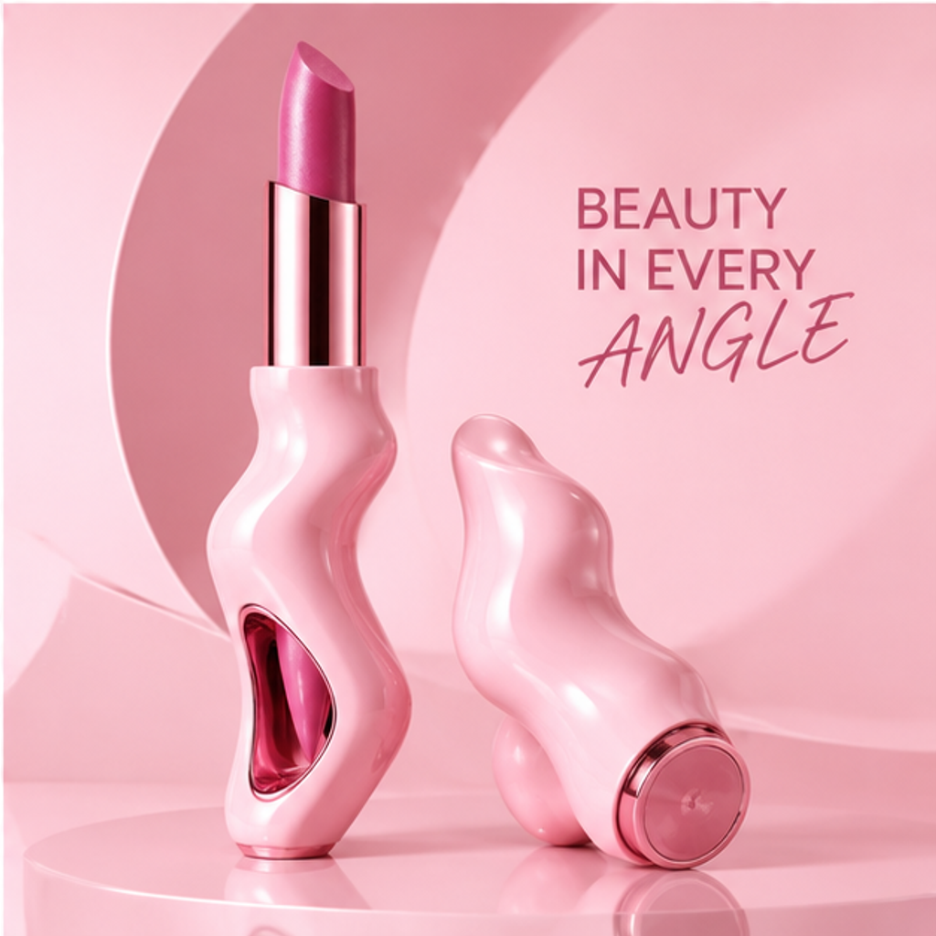 Sculptural Wavy Satin Shine Lipstick – Rich Color Creamy Hydrating Long-Lasting Lip Color