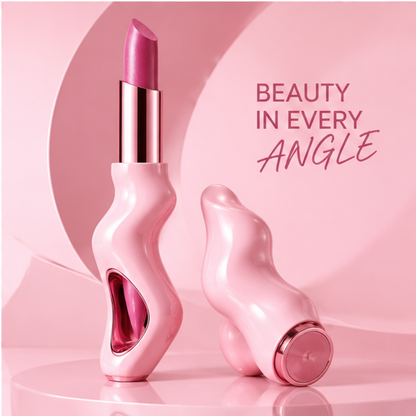 Sculptural Wavy Satin Shine Lipstick – Rich Color Creamy Hydrating Long-Lasting Lip Color