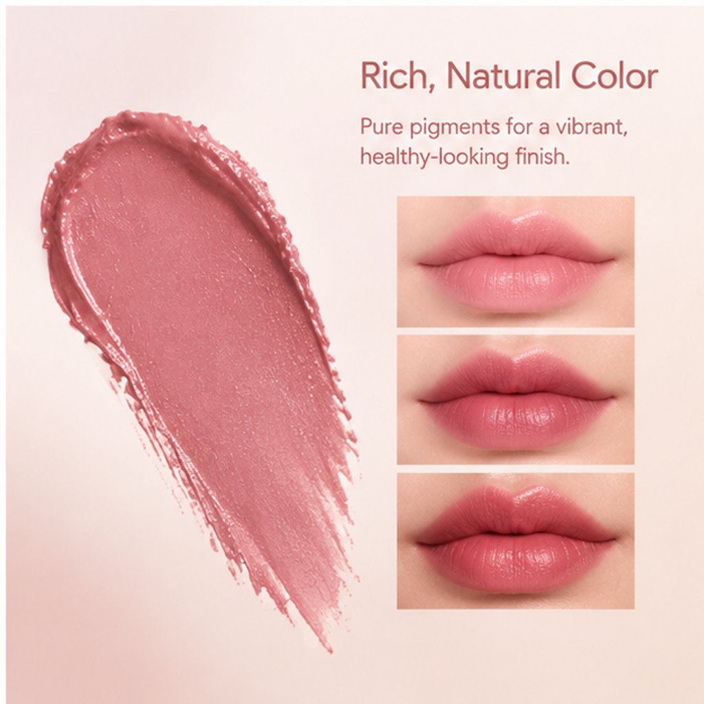Organic Form Sculptural Lipstick – Silky Smooth Moisturizing Lip Color with Ergonomic Spine Grip