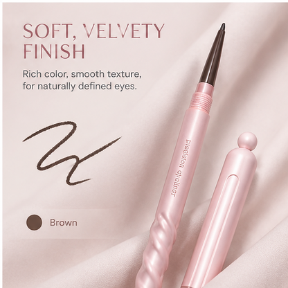 Velvet Trace 0.1mm Precision Eyeliner in Soft Brown – Spiral Grip Waterproof Smudge-Proof Eye Definer