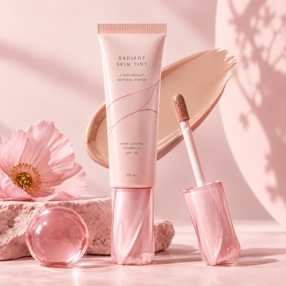 Radiant Skin Tint SPF 20 PA++ with Mess-Free Applicator – Lightweight Hydrating Natural Finish
