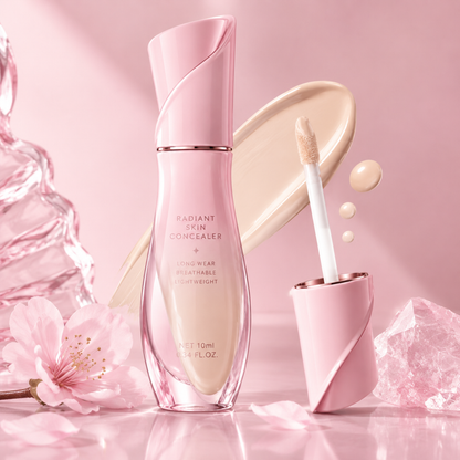 Radiant Skin Concealer with Precision Doe-Foot Applicator – Long-Wear Brightening & Flawless Dark Circle Coverage