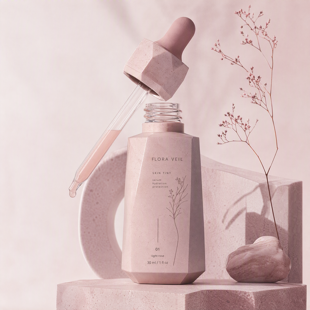 Hydrating Tinted Serum Skin Tint with Hyaluronic Acid & Niacinamide – Lightweight Breathable Dropper Foundation