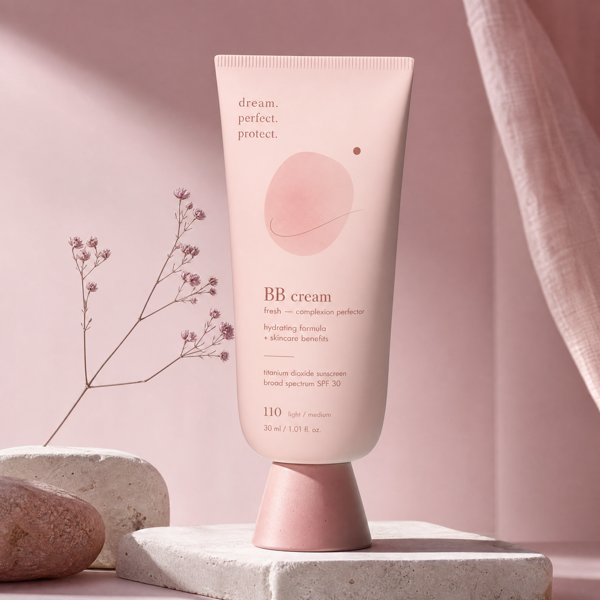 3-in-1 Mineral BB Cream SPF 30 with Titanium Dioxide – Hydrating Complexion Perfector & Natural Radiant Tint