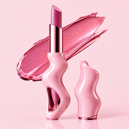 Sculptural Wavy Satin Shine Lipstick – Rich Color Creamy Hydrating Long-Lasting Lip Color