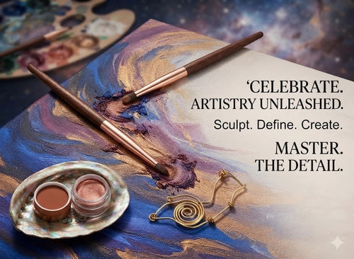 Precision Eye Detailing Brush: Fine Eyeliner & Small Shader Tool with Premium Natural Hair and Reinforced Copper Ferrule