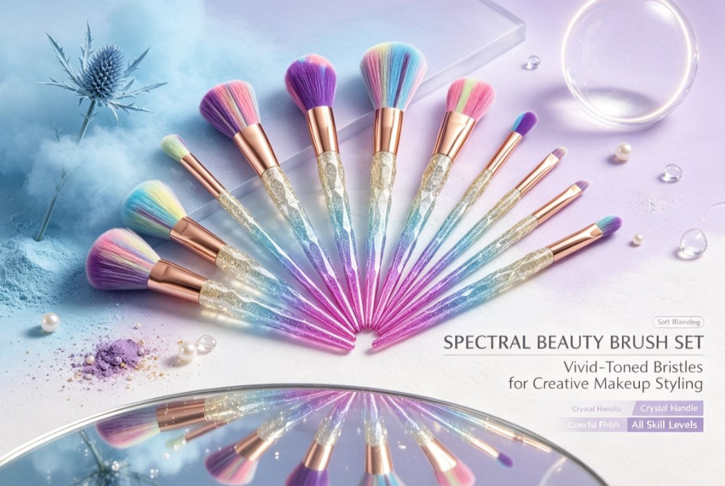 Professional 14-Piece Everyday Glamour Set: Complete Eye and Face Makeup Brush & Tool Collection for Flawless Daily Beauty