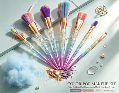 Professional 14-Piece Everyday Glamour Set: Complete Eye and Face Makeup Brush & Tool Collection for Flawless Daily Beauty