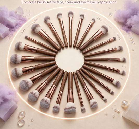 Professional 7-Piece Dual-Ended Makeup Brush Kit: Ultra-Soft Synthetic Set for Flawless Foundation and Precision Sculpting