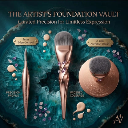Ultra-Slim Flat Foundation Brush: Precision Liquid Cosmetic Applicator for Impeccable, Streak-Free HD Coverage